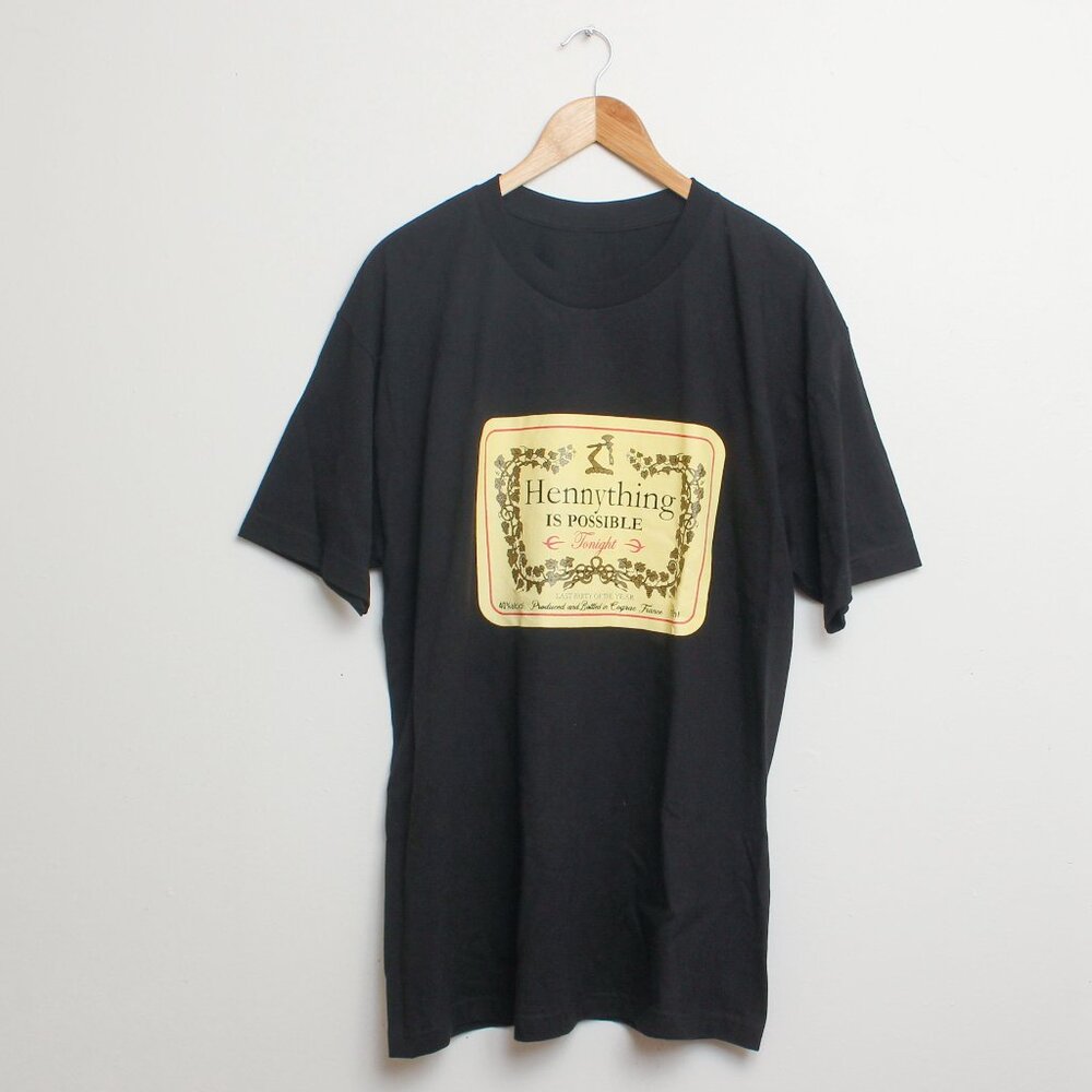 Hennessey Cognac Shirt Mens Black Hennything Is Possible Tee